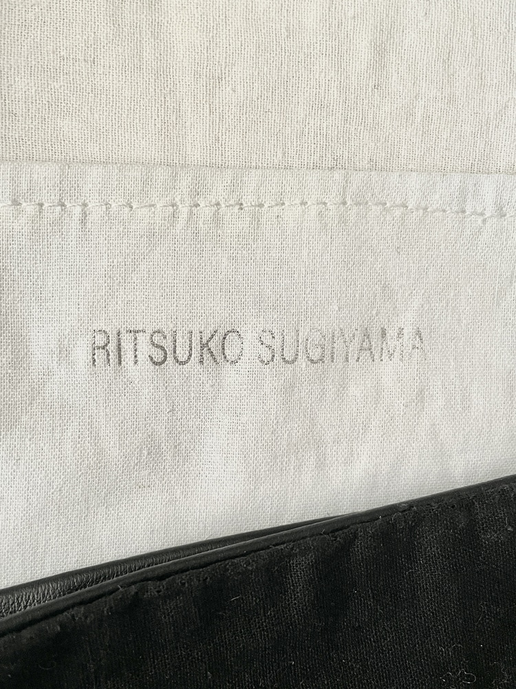 杉山律子　スクエアレザーバッグ ホワイト