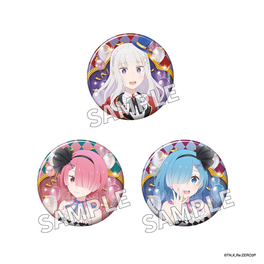 【二次受注】「Re:ゼロから始める異世界生活」缶バッジセット CARNIVAL ver.